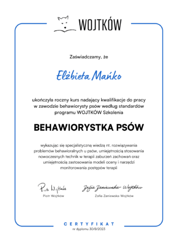 Behawiorystka psów - Wojtków